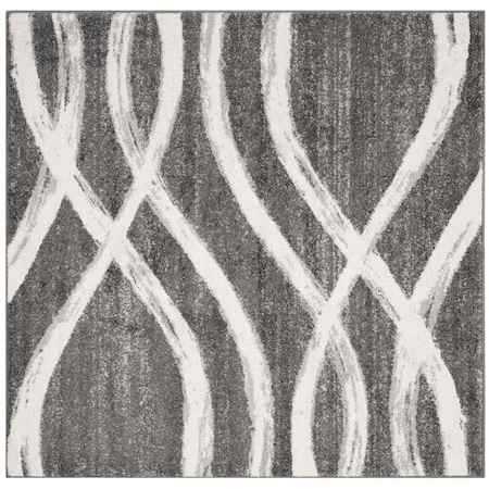 Safavieh 12 x 12 ft. Adirondack Power Loomed Square Area Rug Charcoal & Ivory ADR125R-12SQ